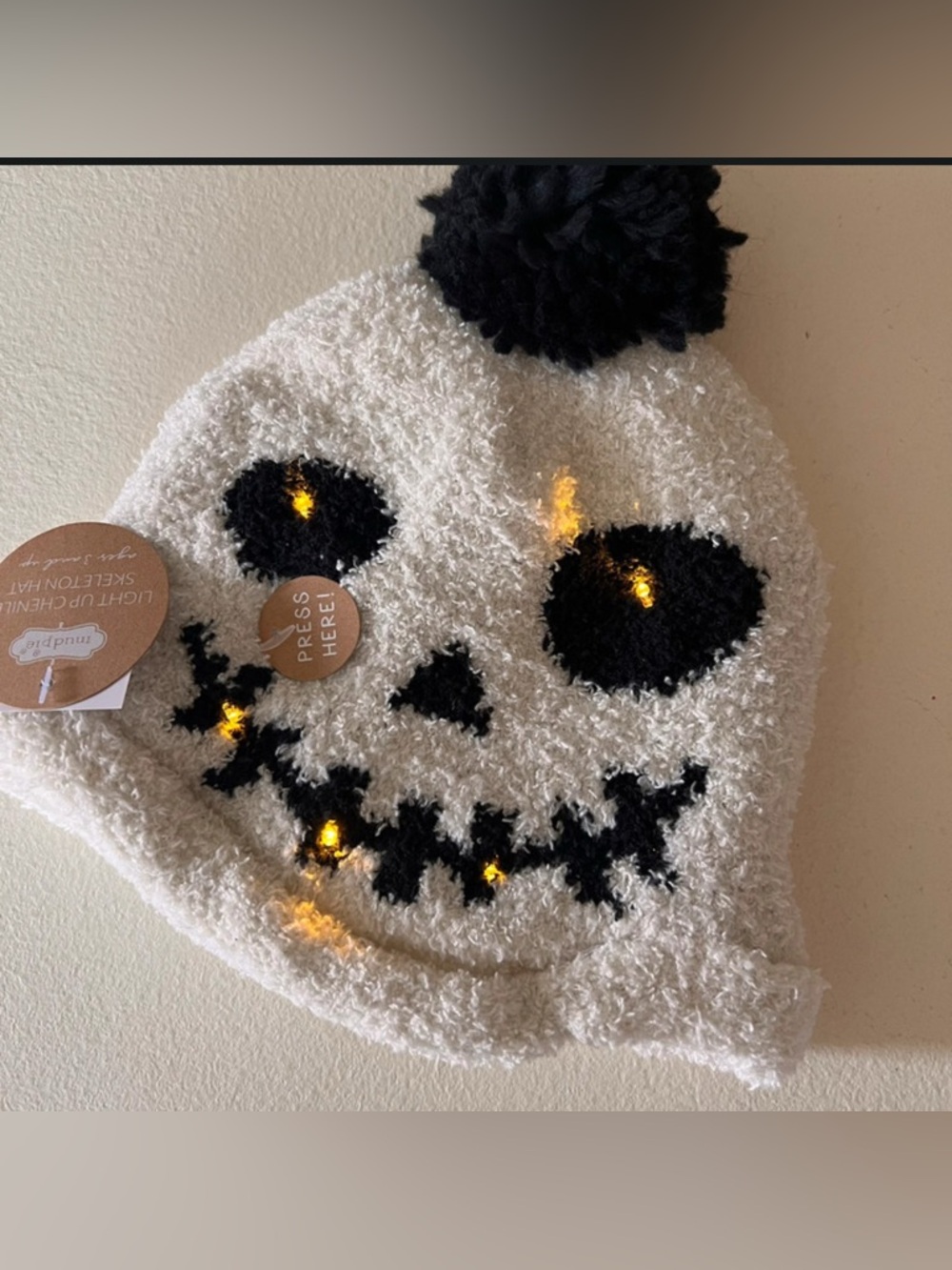 Skeleton Halloween Light Up Hat